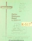 Kearney & Trecker-Kearney Trecker 200MM 413D, Machine Center Maintenance Manual 1975-200MM-413D-06